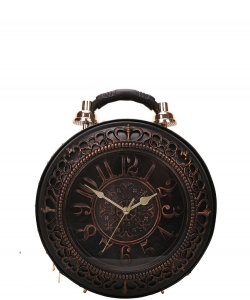Vintage Clock Satchel Bag 2020 BLACK